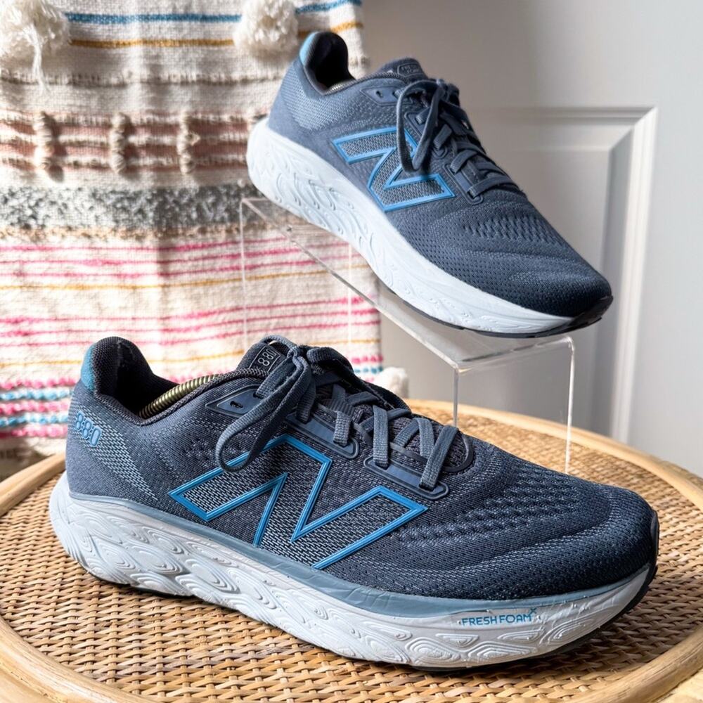 New Balance Fresh Foam X 880 V14 Arctic Grey Quarry Blue Sneakers Women’s 9.5 - Picture 1 of 9
